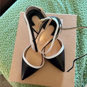 CHRISTIAN LOUBOUTIN Kid Uptown Double 100   39.5 Black  Latte kid leather